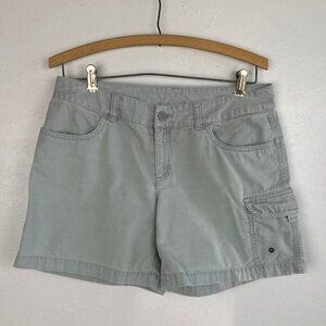 The North Face Women's Cargo Shorts Size 8 Pale Green Cotton Outdoors Hiking
